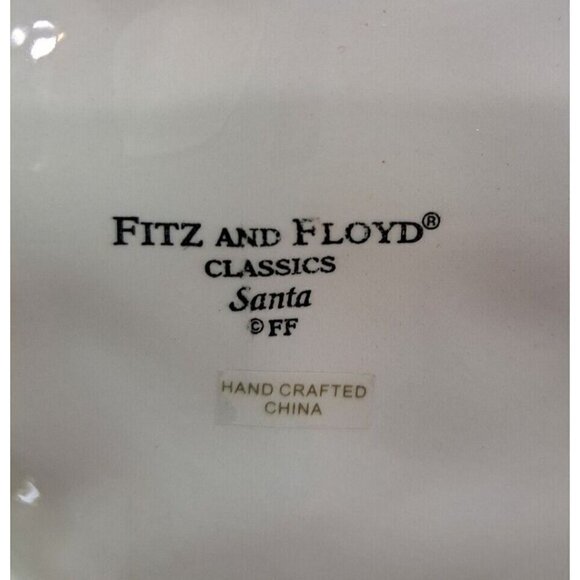 Fitz and Floyd 2004 Santa Canape Plate New in Box Cookie Cocoa Kitten - Picture 4 of 5